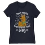 Sötétkék Scooby-Doo női rövid ujjú póló - Igazi rejtély, hogy lehetek ilyen jófej