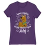 Sötétlila Scooby-Doo női rövid ujjú póló - Igazi rejtély, hogy lehetek ilyen jófej