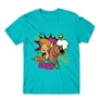 Atollkék Scooby-Doo férfi rövid ujjú póló - Ohhh Scooby!