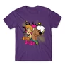 Sötétlila Scooby-Doo férfi rövid ujjú póló - Ohhh Scooby!