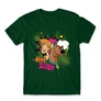 Sötétzöld Scooby-Doo férfi rövid ujjú póló - Ohhh Scooby!