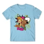 Világoskék Scooby-Doo férfi rövid ujjú póló - Ohhh Scooby!