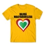 Sárga Hajrá Magyarország férfi rövid ujjú póló - Szív