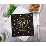 Happy Birthday szalvéta 20 db-os 33x33 cm - 30 B&C Black-Gold