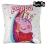 Peppa malac formapárna - Átfordítható flitteres 