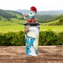 A hupikék törpikék pohár és Törpapa figura, topper