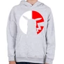 Sportszürke Pokémon gyerek kapucnis pulóver - Pikachu Logo