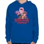 Királykék Stranger Things gyerek kapucnis pulóver - Characters