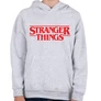 Sportszürke Stranger Things gyerek kapucnis pulóver - Logo III.