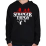 Fekete Stranger Things gyerek kapucnis pulóver - Upside Down 
