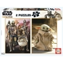Kép 1/2 - Star Wars The Mandalorian puzzle - Baby Yoda - 2 X 500 db-os