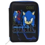 Sonic a sündisznó töltött tolltartó - 2 emeletes