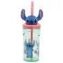 Disney Lilo és Stitch szívószálas pohár 3D figurával 360 ml - Stitch