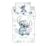 Disney Lilo és Stitch gyerek, ovis ágyneműhuzat garnitúra 100×135 cm, 40×60 cm - Ohana White