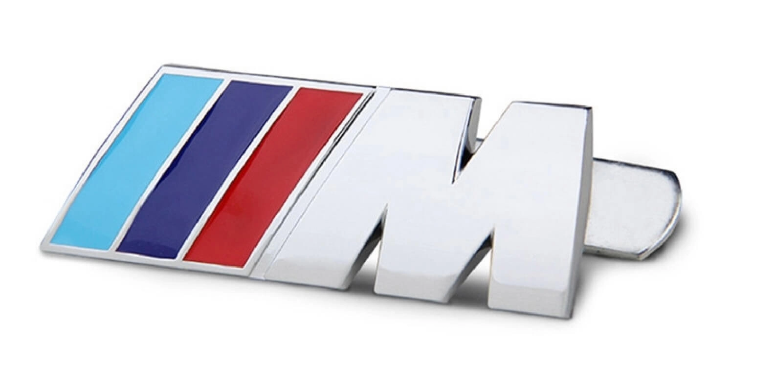 BMW M Power 3D logó hűtőrácsra szerelhető - Ezüst