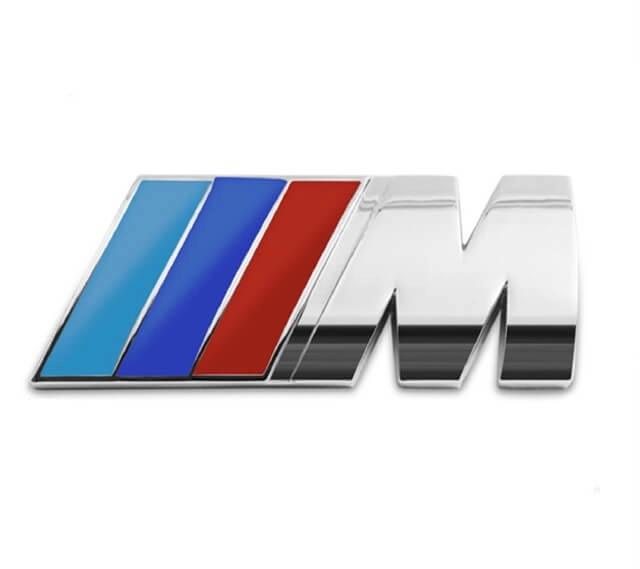 BMW M Power 3D matrica - Fényes ezüst 