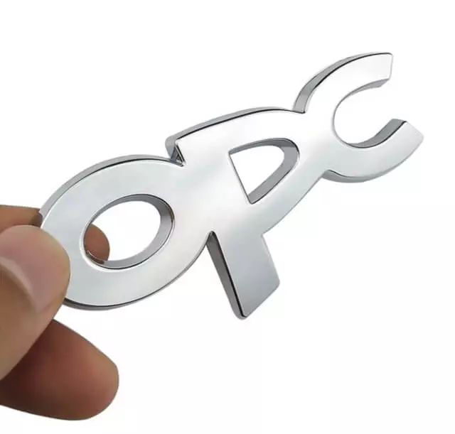 Opel OPC 3D felirat hűtőrácsra szerelhető - Ezüst