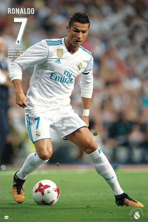 Cristiano Ronaldo plakát - Real Madrid 2017/2018, Football ...