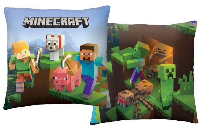 Minecraft párna, díszpárna kétoldalas mintával