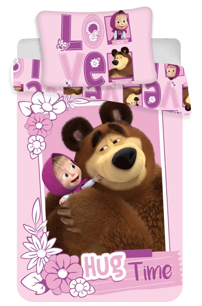 Mása és a medve gyerek ágyneműhuzat garnitúra - Love