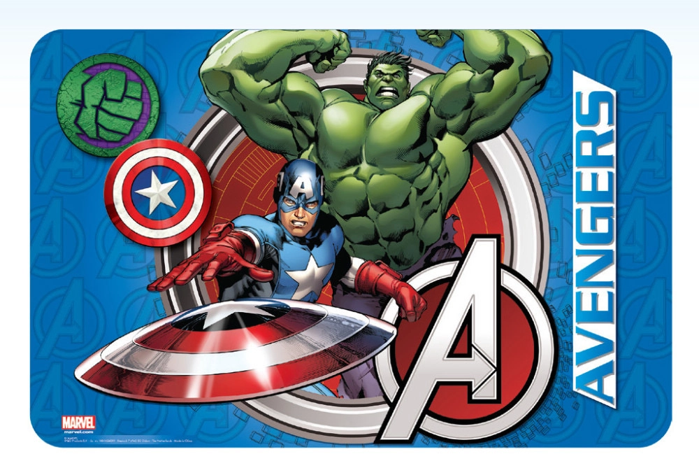 Bosszúállók tányéralátét - Amerika Kapitány és Hulk