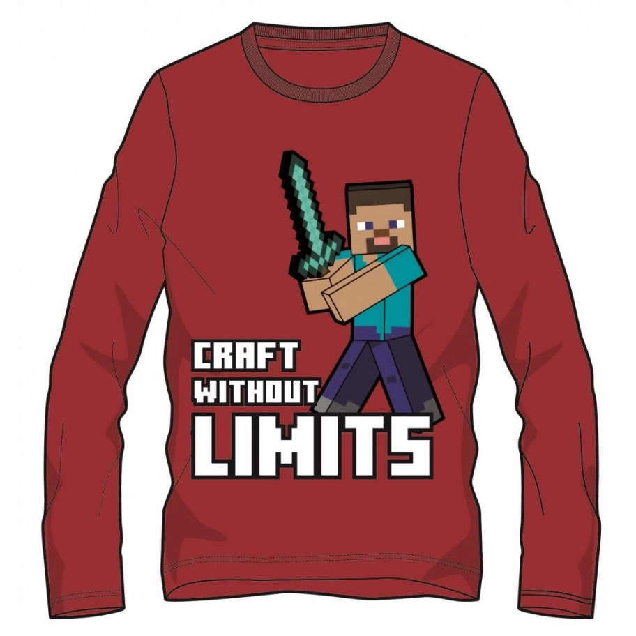 Minecraft hosszú ujjú gyerek póló - Craft Without Limits - 116-os méret