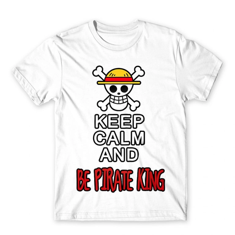 One Piece férfi rövid ujjú póló - Keep Calm and Be Pirate King