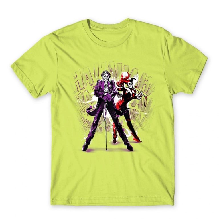 Harley Quinn férfi rövid ujjú póló - Joker and Harley splash
