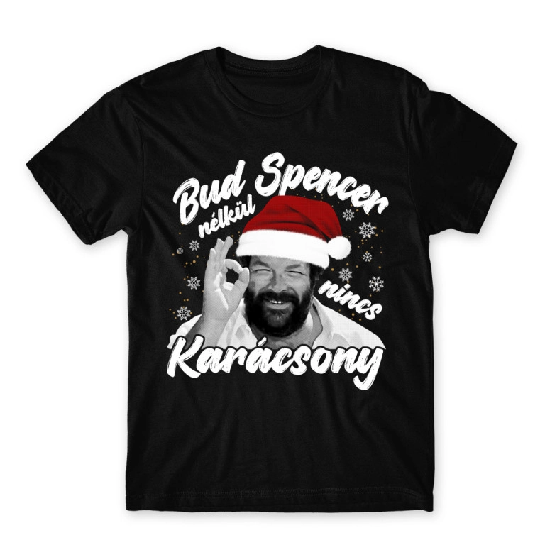Bud Spencer férfi rövid ujjú póló - Bud Spencer nélkül nincs Karácsony