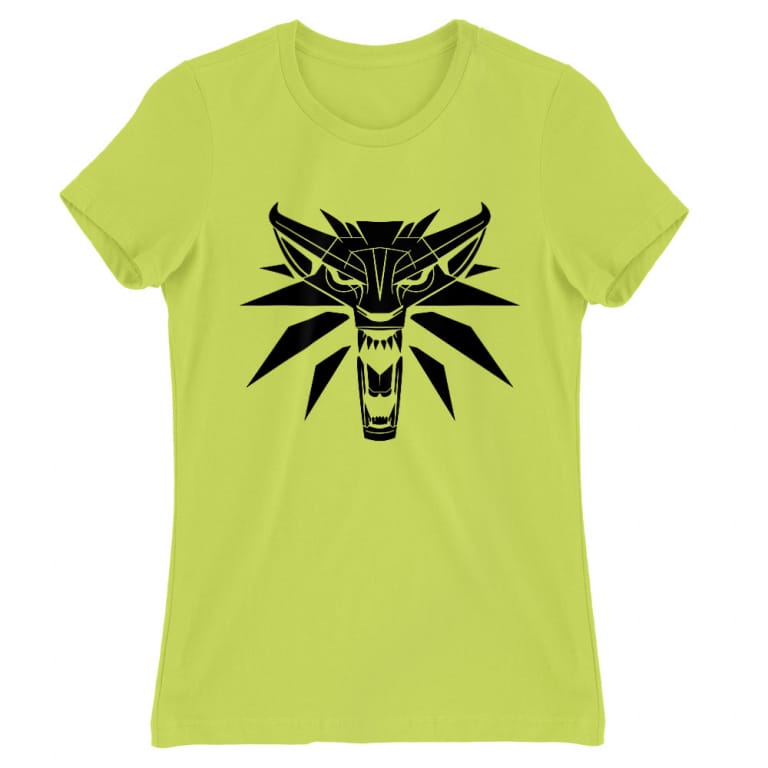 The Witcher női rövid ujjú póló - Wolf head logo