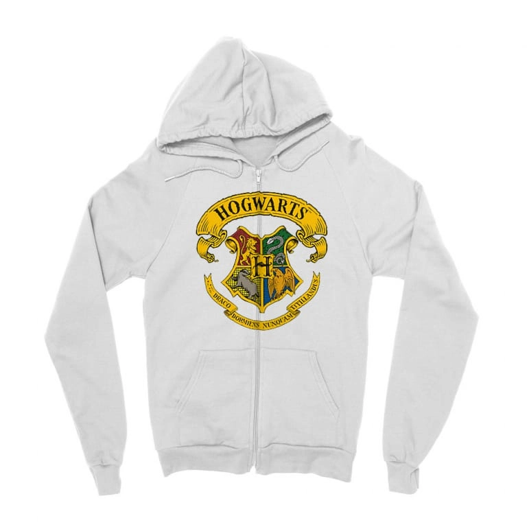 Harry Potter zipzáros pulóver - Hogwarts color logo