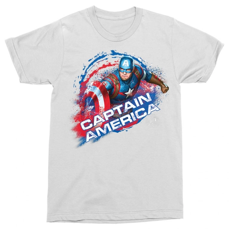 Amerika Kapitány férfi rövid ujjú póló - Captain America Splash