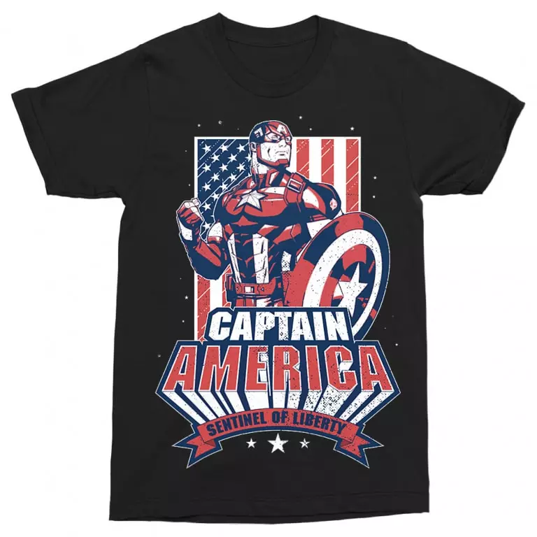Marvel Amerika Kapitány férfi rövid ujjú póló - Sentiel of liberty