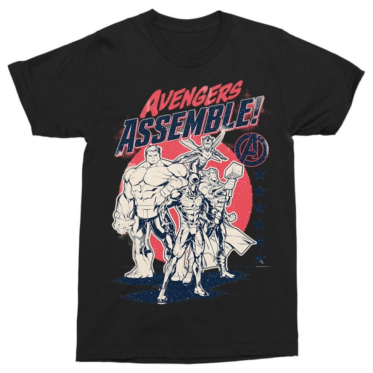 Bosszúállók férfi rövid ujjú póló - Avengers Assemble