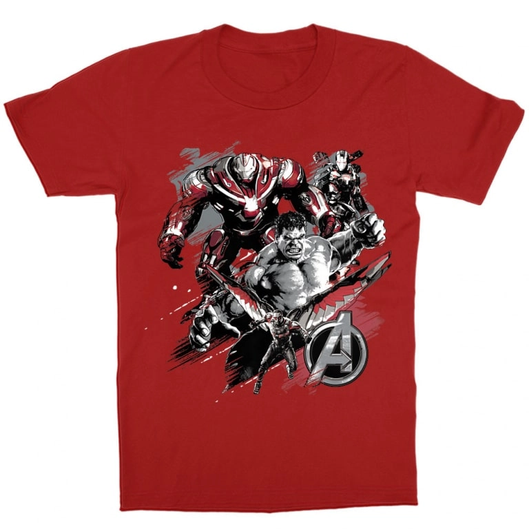 Bosszúállók gyerek rövid ujjú póló - Avengers Team Grunge