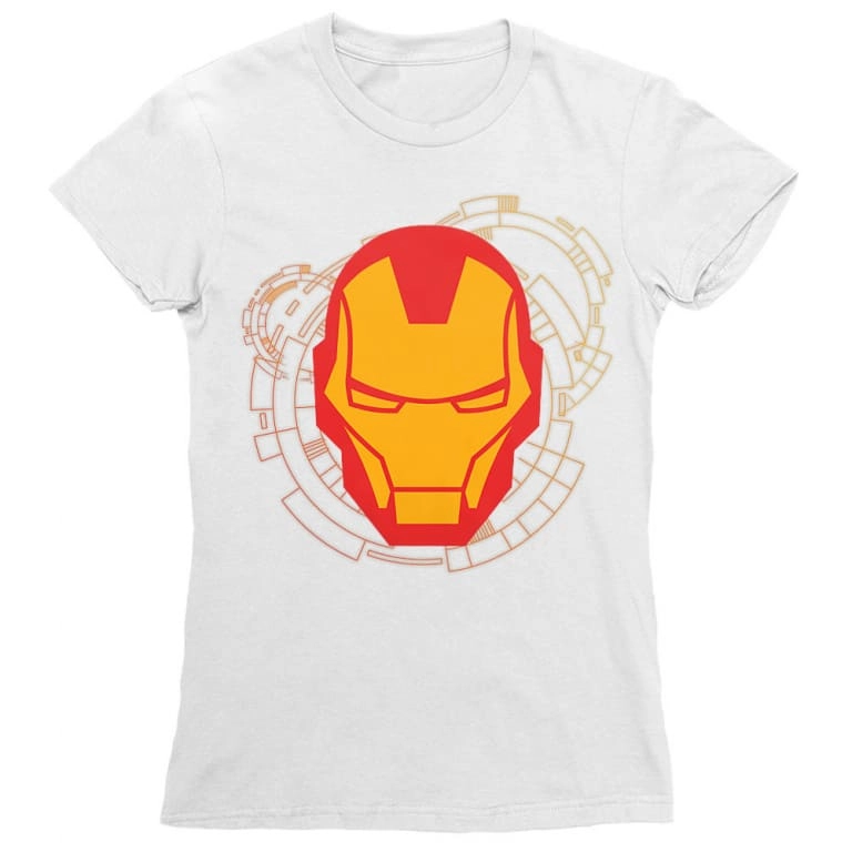 Bosszúállók Vasember női rövid ujjú póló - Iron Man head