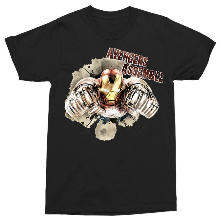 Bosszúállók Vasember férfi rövid ujjú póló - Iron Man Avengers Assemble