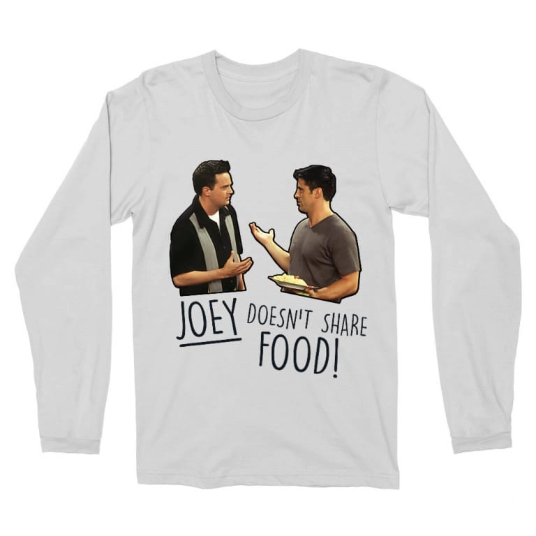 Jóbarátok férfi hosszú ujjú póló - Joey doesn't share food