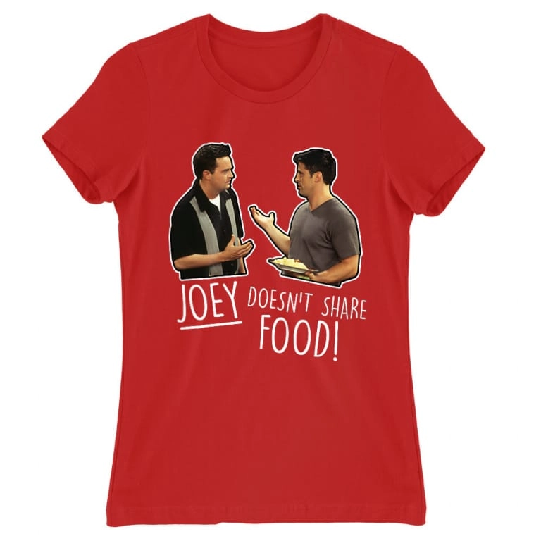 Jóbarátok női rövid ujjú póló - Joey doesn't share food
