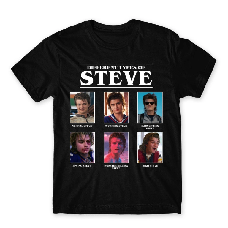 Stranger Things férfi rövid ujjú póló - Types of Steve