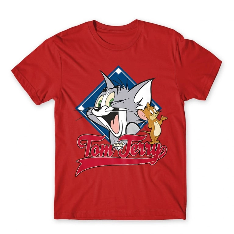 Tom és Jerry gyerek rövid ujjú póló - Badge