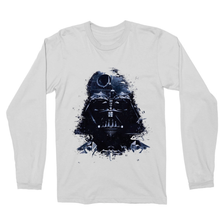 Star Wars férfi hosszú ujjú póló - Darth Vader és a Halálcsillag