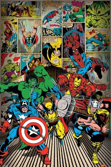 Marvel Comics - Here Come The Heroes plakát 