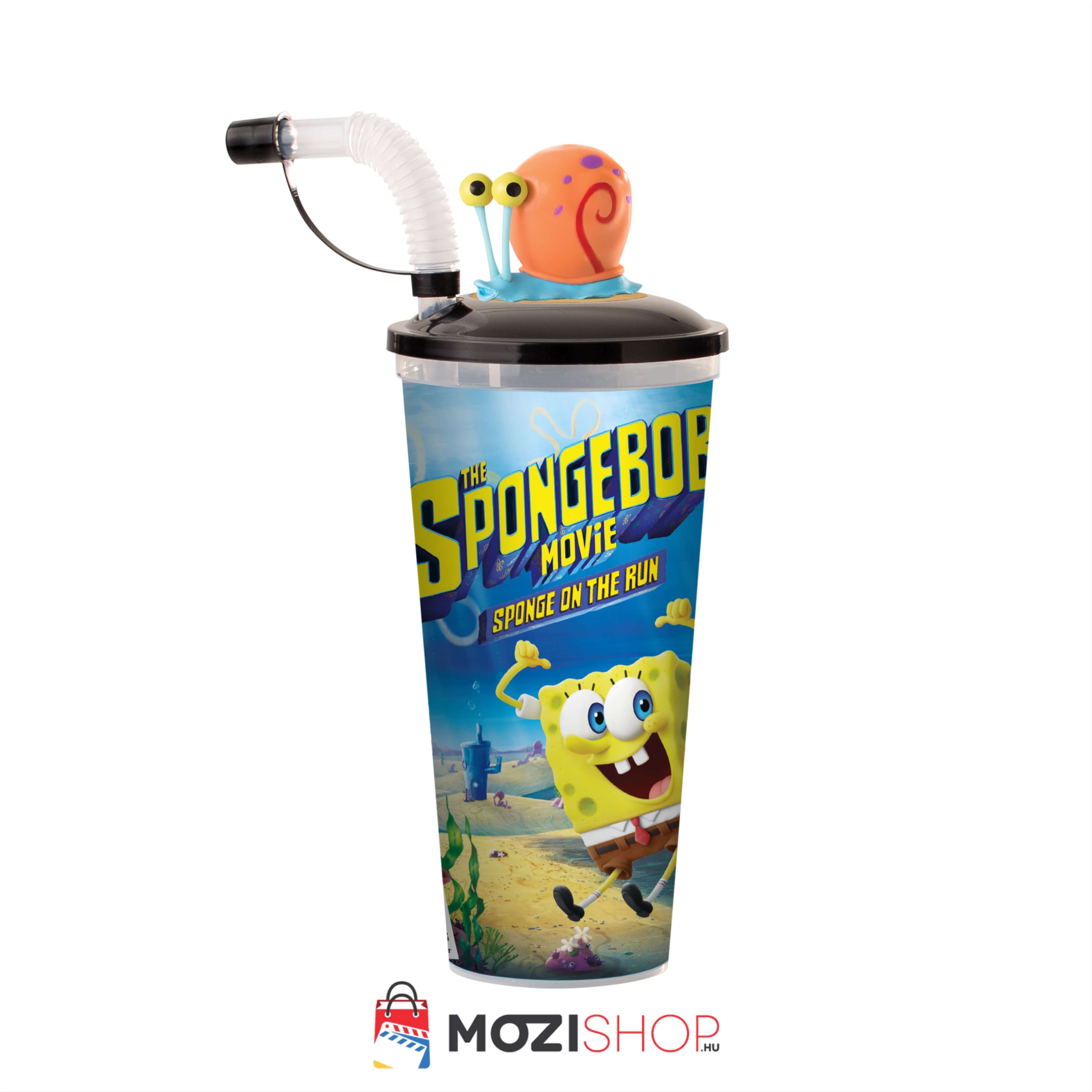 SpongyaBob: Spongya szökésben pohár és Csigusz topper (figura)