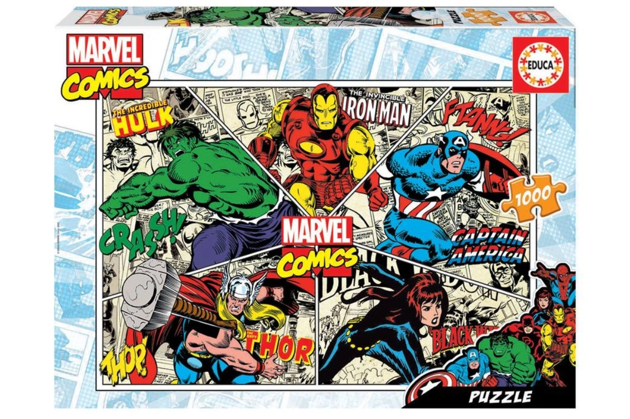 Marvel szuperhősei puzzle - 1000 db-os + Puzzle fix ragasztó