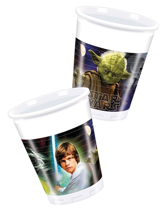 Star Wars műanyag pohár 8 db-os szett - Luke és Yoda